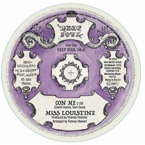 Miss Louistine/Sam Dees Con Me/Con Me (Vinyl Record) 7" Single