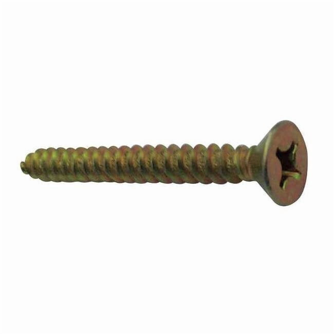 Con-Sert Screws Masonry Screw, 5/32" Dia., Flat, 1 1/2 in L, Carbon Steel Yellow Zinc, 100 PK