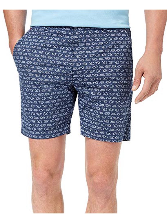 Con.Struct Men's Stretch Navy Knot-Print 7" Shorts Navy 38