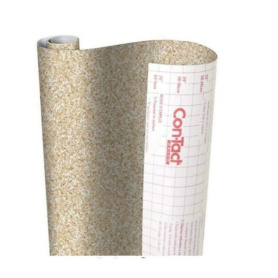 Con-Tact 18 in. x 16 ft. Beige Granite Self-Adhesive Shelf Liner, Pack of 6