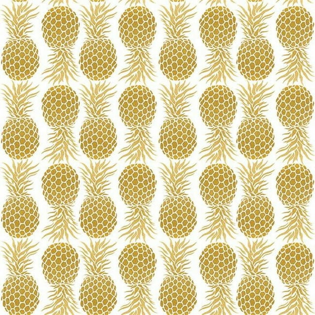 Con-Tact 6515423 9 ft. x 18 in. Self Adhesive Shelf Liner&#44; Gold Pineapple