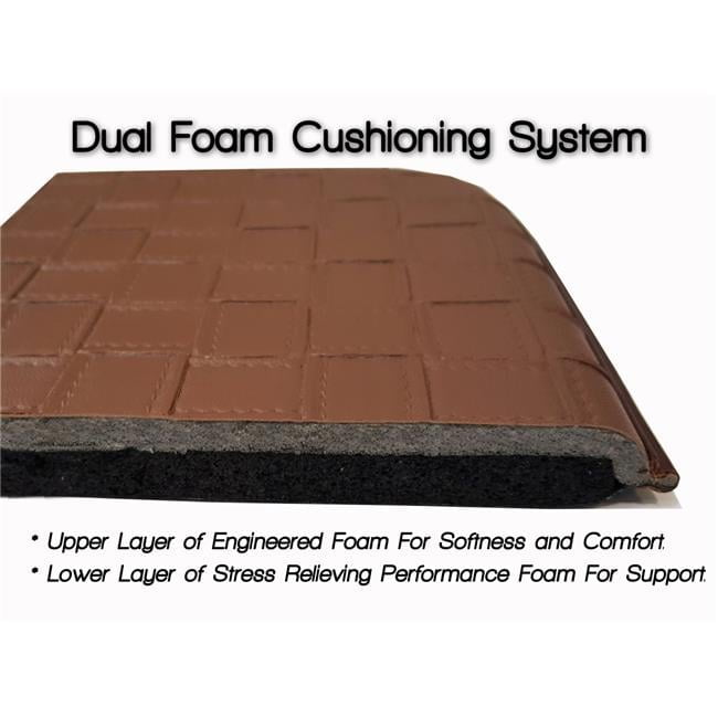 Brown Basketweave Dual-Foam Anti-Fatigue Kitchen Mat, 20" x 36"