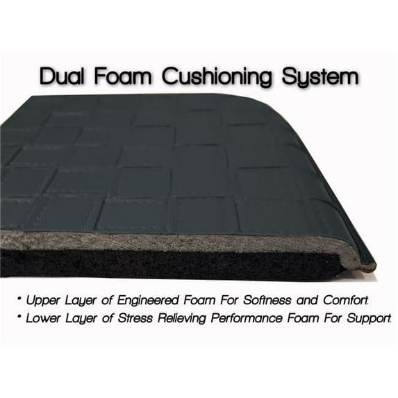 Con-Tact Brand 03F-CFM011-04 Dual Foam Anti-Fatigue Mat, Basketweave Charcoal