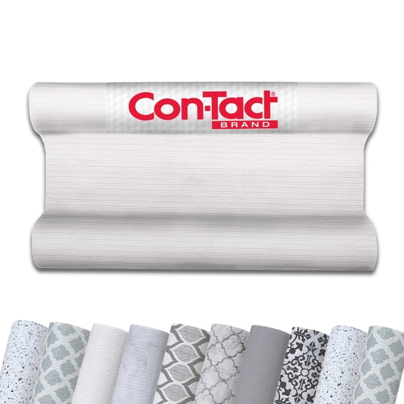 Con-Tact Brand 12 in. x 20 ft. Grip Prints Shelf & Drawer Liner, Savoy Stone Pattern, 12-Pack