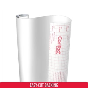 Con-Tact Creative Covering™ Solid Color White Vinyl, 18 in. x 16 ft., Well Suited to Surface Protection and Shelf Organization