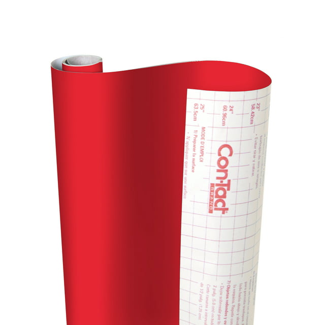 Con-Tact Brand Contact paper Adhesive Shelf Liner 18 in x 9 ft, Red