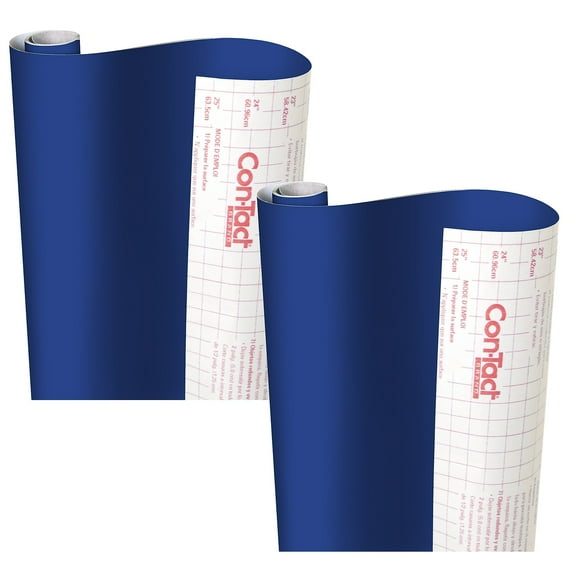 Con-Tact Creative Covering Adhesive Covering 18" x 16' Per Roll Royal Blue 2 Rolls