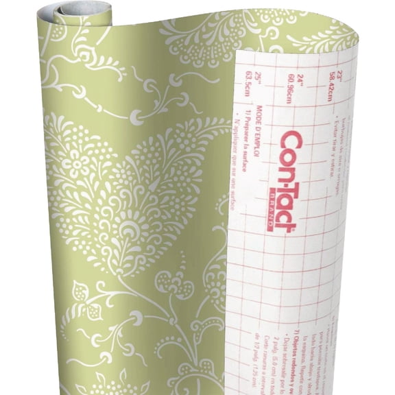 Con-Tact Brand Creative Covering, Self-Adhesive Shelf and Drawer Liner, Multi-Purpose Vinyl Roll, Easy to Use and Apply, 18'' x 9', Stylish Potpourri Design