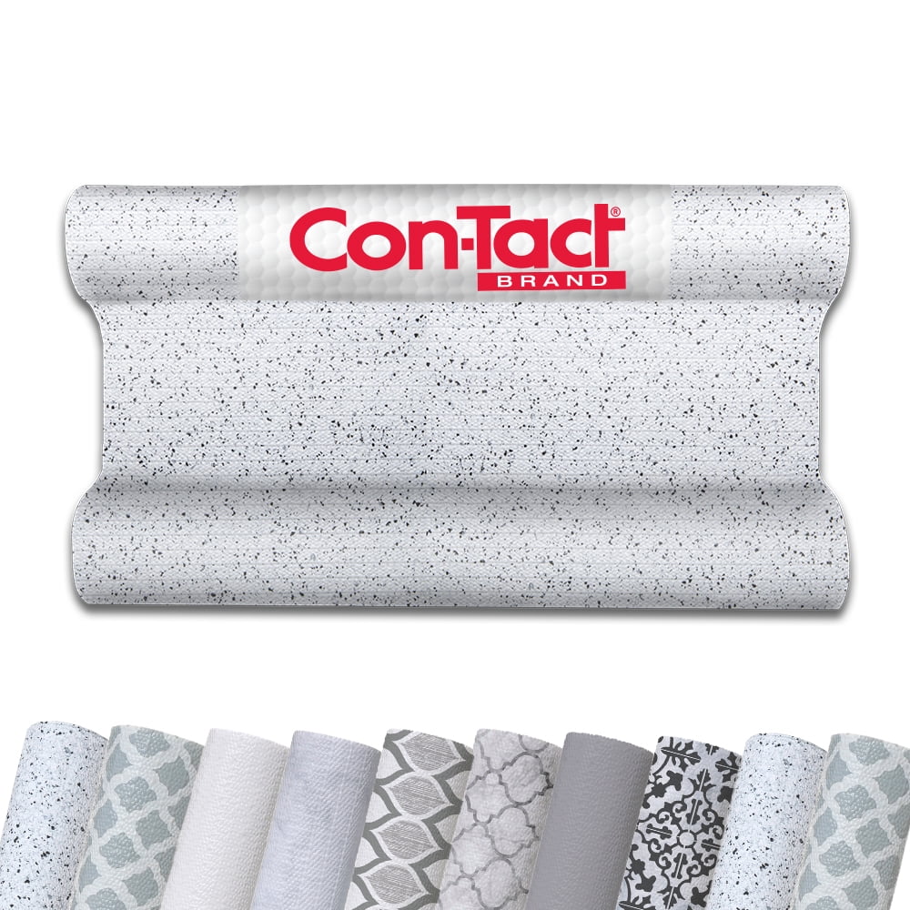 Con-Tact Brand Grip Prints Non-Adhesive Non-Slip Shelf And Drawer Liner -  Virtu Black (6 Rolls)