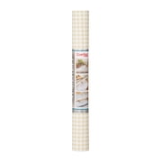 Con-Tact Brand Grip Prints Khaki Plaid Non-Adhesive Shelf & Drawer Liner, 18  x 4