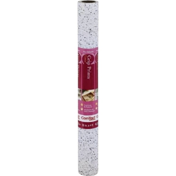 Con-Tact Brand Grip Prints Shelf Liner | Versatile, Durable Non-Adhesive Non-Slip Vinyl Drawer and Cabinet Liner in Granite Sand, 18" x 8', Pack of 4 Rolls
