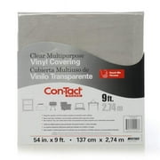 Con-Tact Brand Multipurpose Vinyl Covering, Clear PVC, 54" x 108"