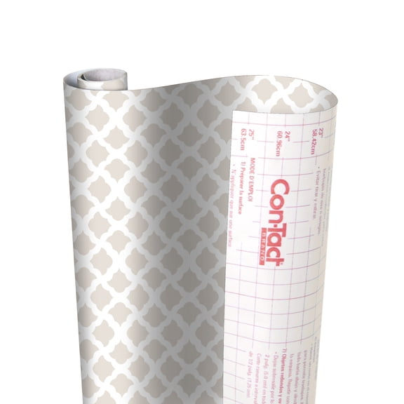 Con-Tact Brand' Vinyl' Creative Covering Self-Adhesive Shelf Liner, Talisman Pale Grey