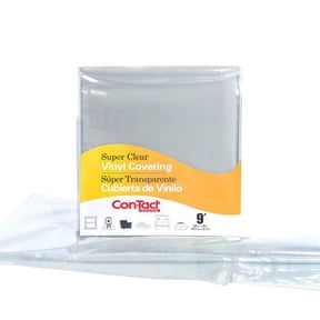 Con-Tact Medium-Weight Super Clear Vinyl Covering 54 in x 9 ft for Multi-Purpose Surface Protection