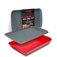 thumbnail image 1 of Con-Tact Kitchen Set of 2 Serving Tray with Handles, Grilling Prep Trays and Melamine Serving Platters for Parties, Eating, Outdoors and BBQ, Dishwasher Safe Food Tray, 1 of 5