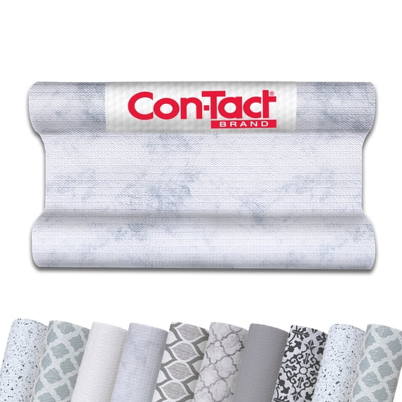 Con-Tact Printed Kitchen Cabinet Shelf Drawer Liners, Carrara Marble 12” x 20’