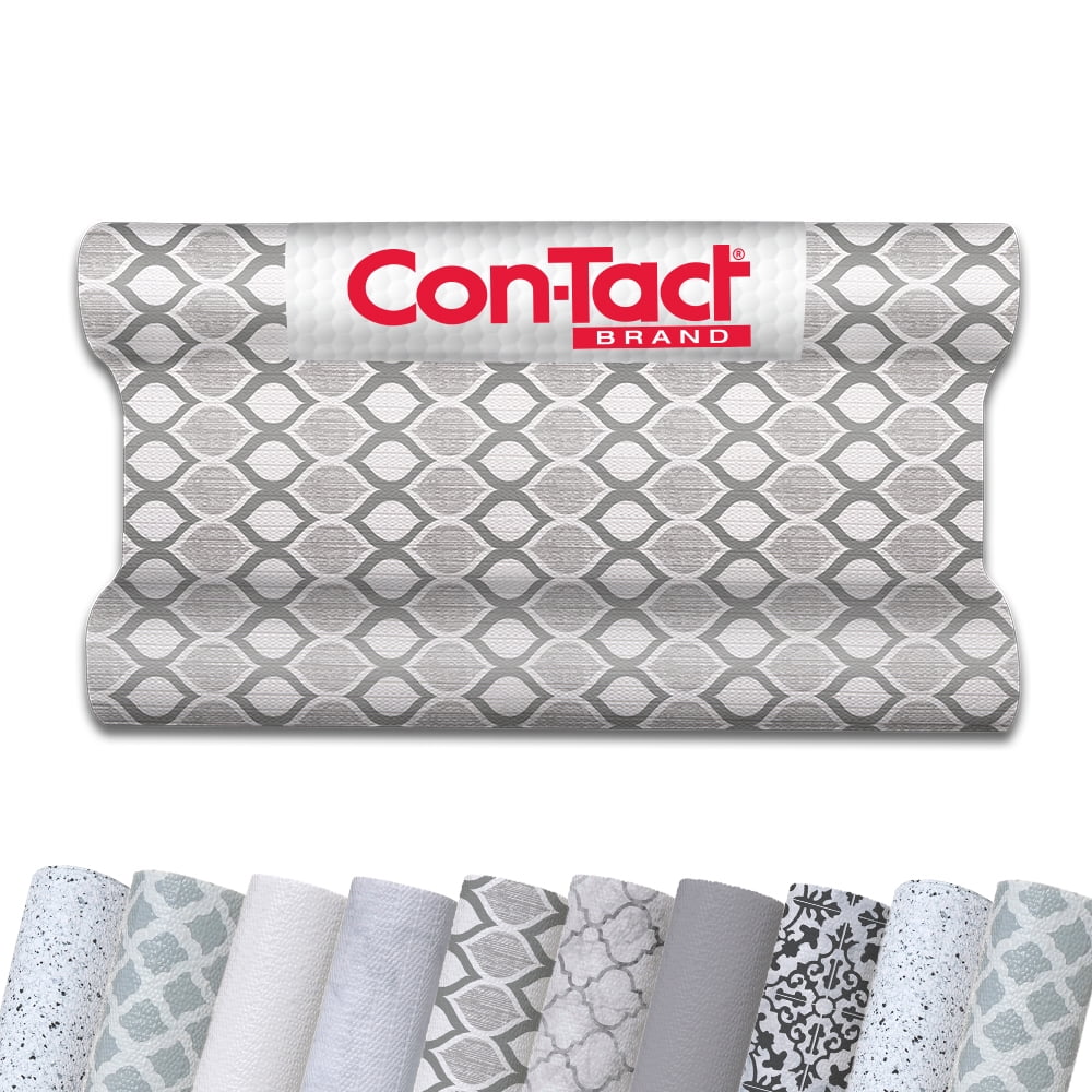 Con-Tact Brand Grip Prints Non-Adhesive Non-Slip Counter Top, Drawer/Shelf Liner, 12 x 20', Talisman Glacier Gray