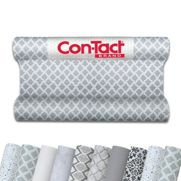 Con-Tact Printed Kitchen Cabinet Shelf Drawer Liners, Talisman Glacier Gray, 12” x 20’