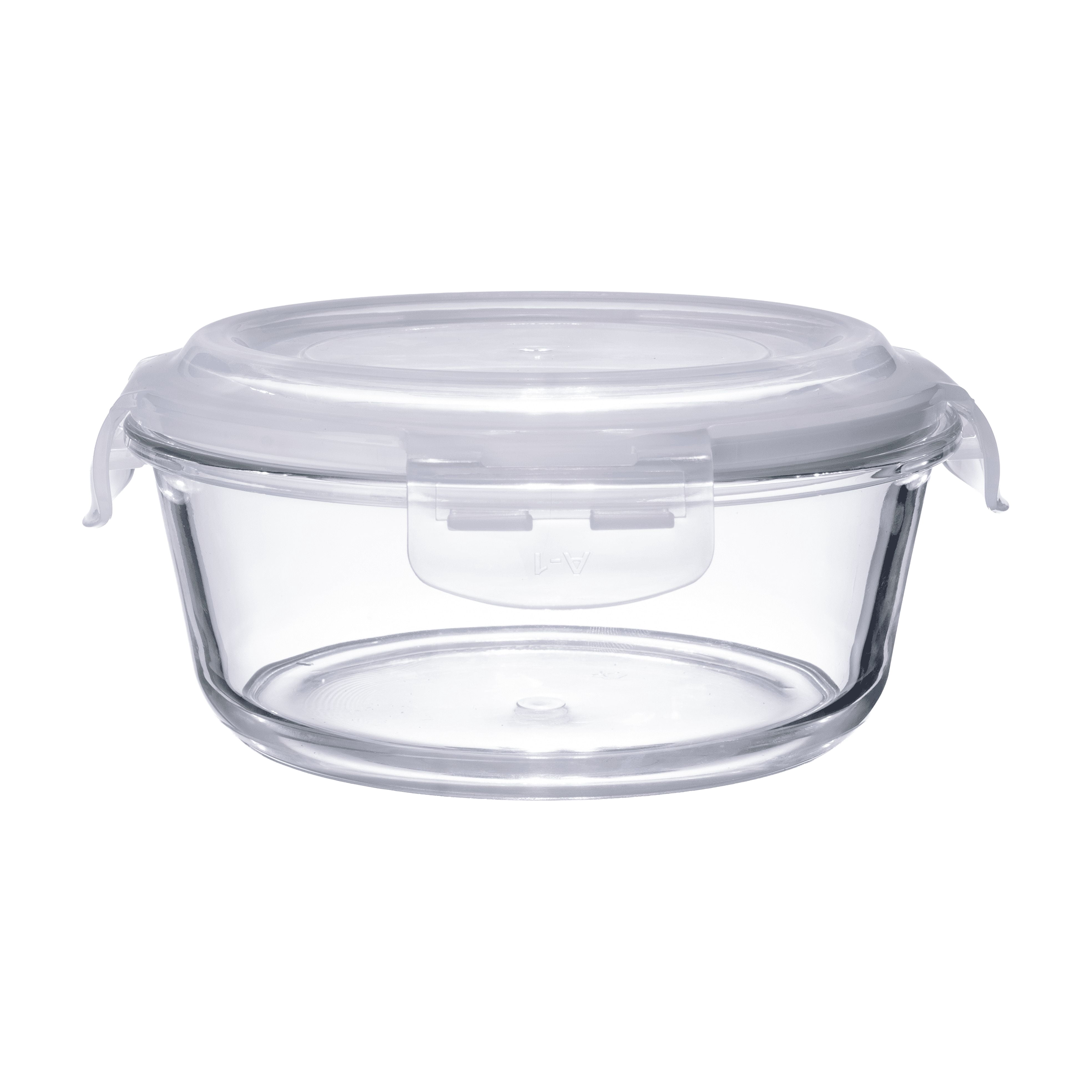 Con-Tact Round Borosilicate Glass Container with Opaque Latch 4.0c