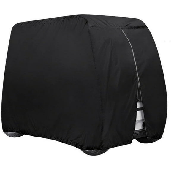 ConPus golf cart cover, Golf Cart Cover ,For  Club Car and Yamaha, Waterproof with Extra PVC Coating Sunproof Dustproof Black 112" L x 48" W x 66" H (black)