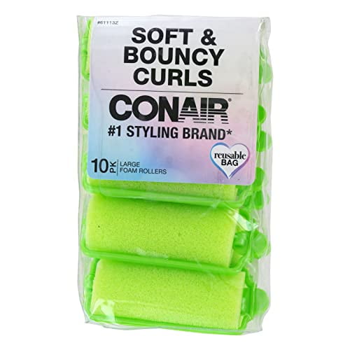 Conair 10 Piece Large Foam Rollers Body & Bounce