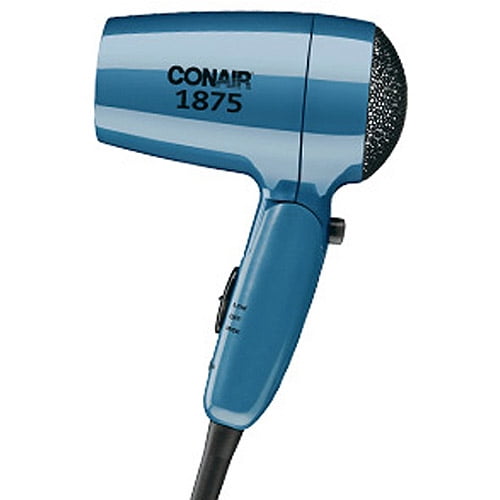 Conair Travel Hair Dryer with Dual Voltage, 1875W Compact Blow Dryer, Folding Handle