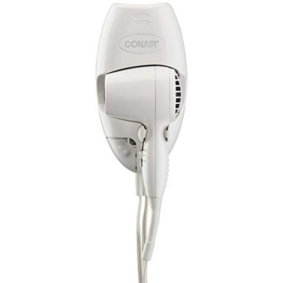 Conair 1600 Watt Wall-Mount Hair Dryer With Led Night Light, White