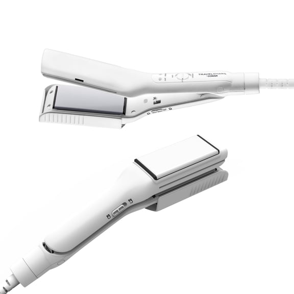 Conair 2-in-1 Travel and Flat Mini Iron for Clothes, Hair Straightener