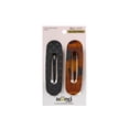 thumbnail image 1 of Scunci by Conair Flat Claw Clips, Quilted Black & Tortoiseshell, 2 Count, 1 of 6