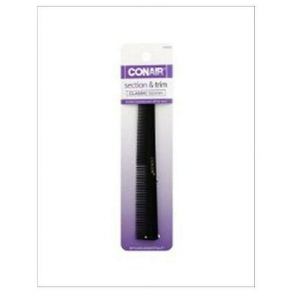 Conair Barber Comb, Classic Design Section & Trim, Black