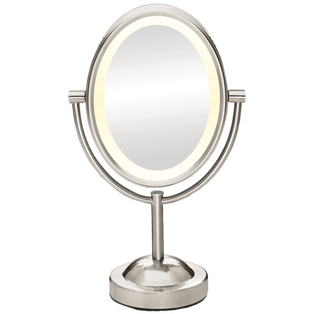 Conair Be154 Oval Doublesided Lighted Makeup Mirror