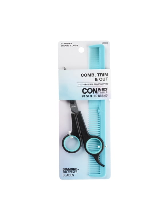 Classic Diamond-Sharpened Shears & Barber Comb Grooming Kit, 2 Piece Set