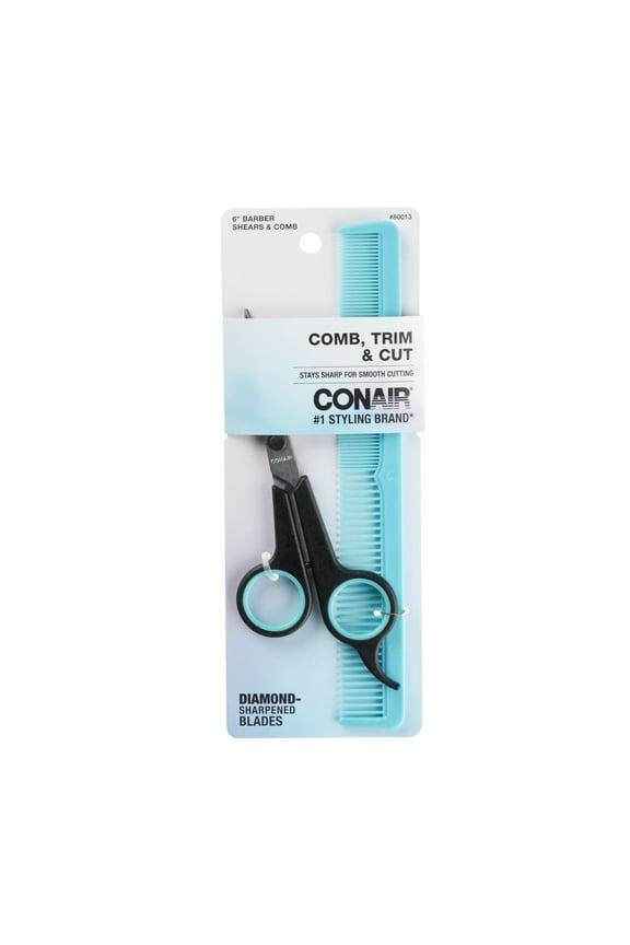Classic Diamond-Sharpened Shears & Barber Comb Grooming Kit, 2 Piece Set