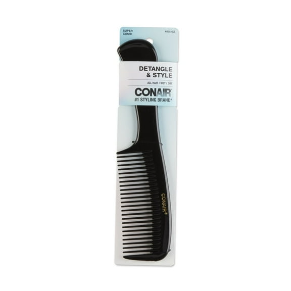 Conair Detangle & Style All-Purpose Hair Comb, Black