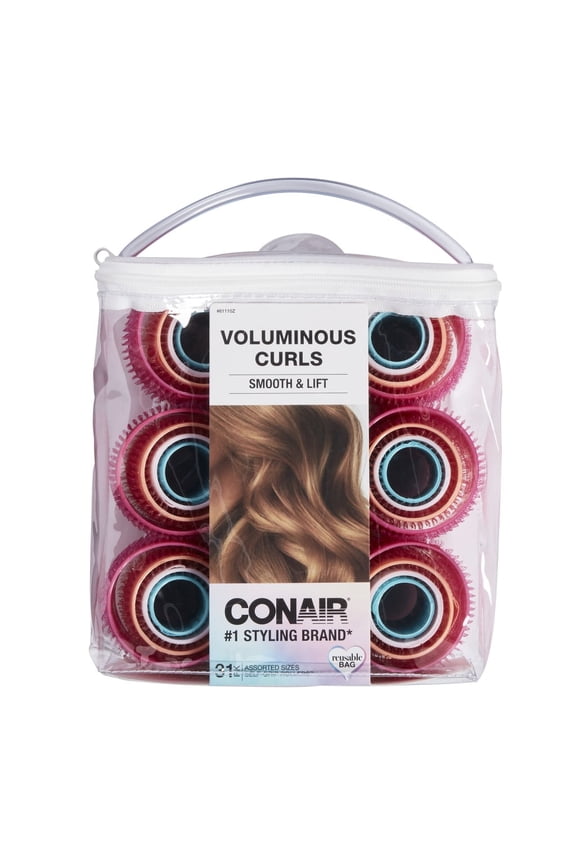 Volumizing Self-Grip Hair Rollers, Assorted Multicolor 31-Pack With Travel Case