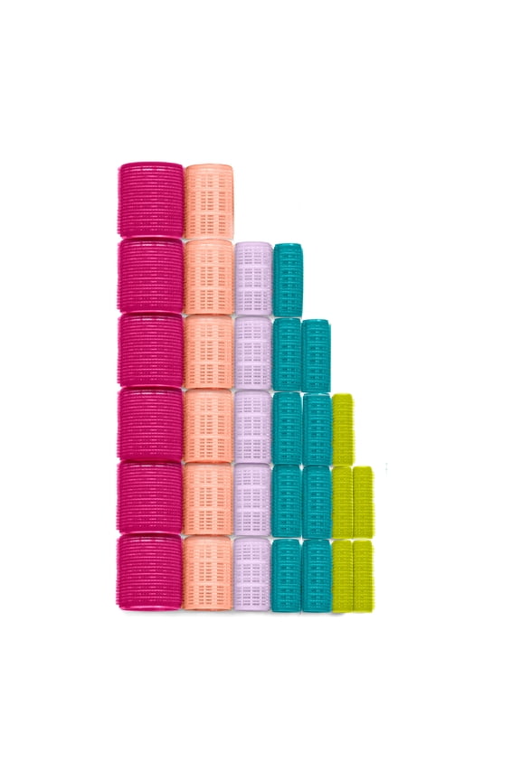Volumizing Self-Grip Hair Rollers, Assorted Multicolor 31-Pack With Travel Case