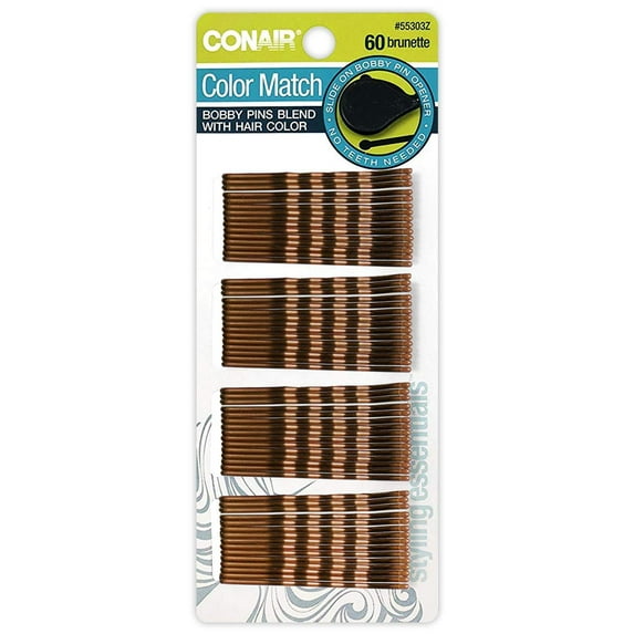 Conair Color Match Bobby Pins Blend with Hair Color (Pack of 8)