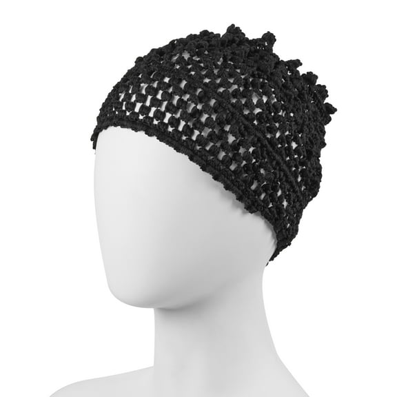 Conair Curl Collective Knitted Headwrap for Simple Styling and Day and Night Hold of Hair in Black, 1ct