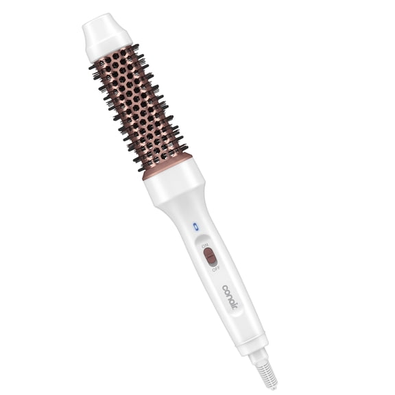 Conair Double Ceramic Thermal Brush, 1.25" Heated Round Brush for Blowouts, Curls & Volume