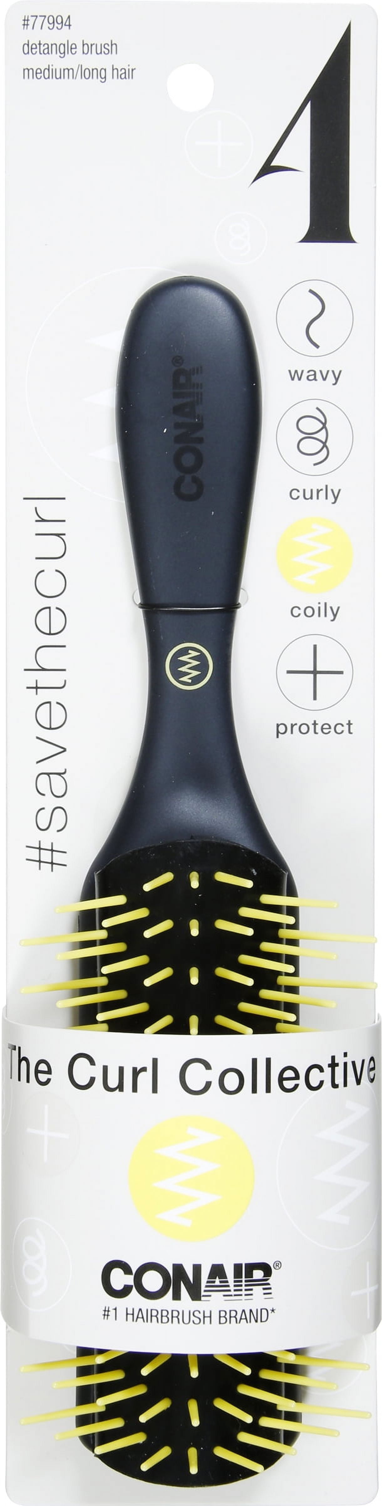 Conair Detangle Brush Med/Long Hair, Adjustable Bristals, The Curl