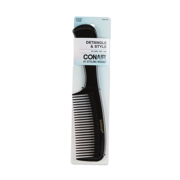 (3 pack) Conair Detangle & Style All-Purpose Hair Comb, Black - Walmart.com