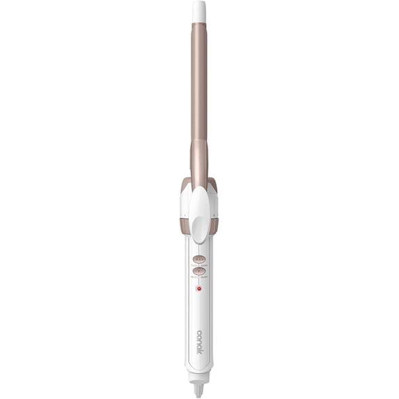 Conair Double Ceramic 1/2 Inch Curling Iron for Short Hair, White/Rose Gold, 1 Count