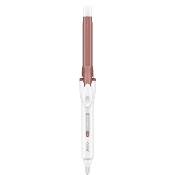 Conair Double Ceramic Curling Iron, ¾”, Tight Curls, LED Heat Settings, Rose Gold, 1 Count