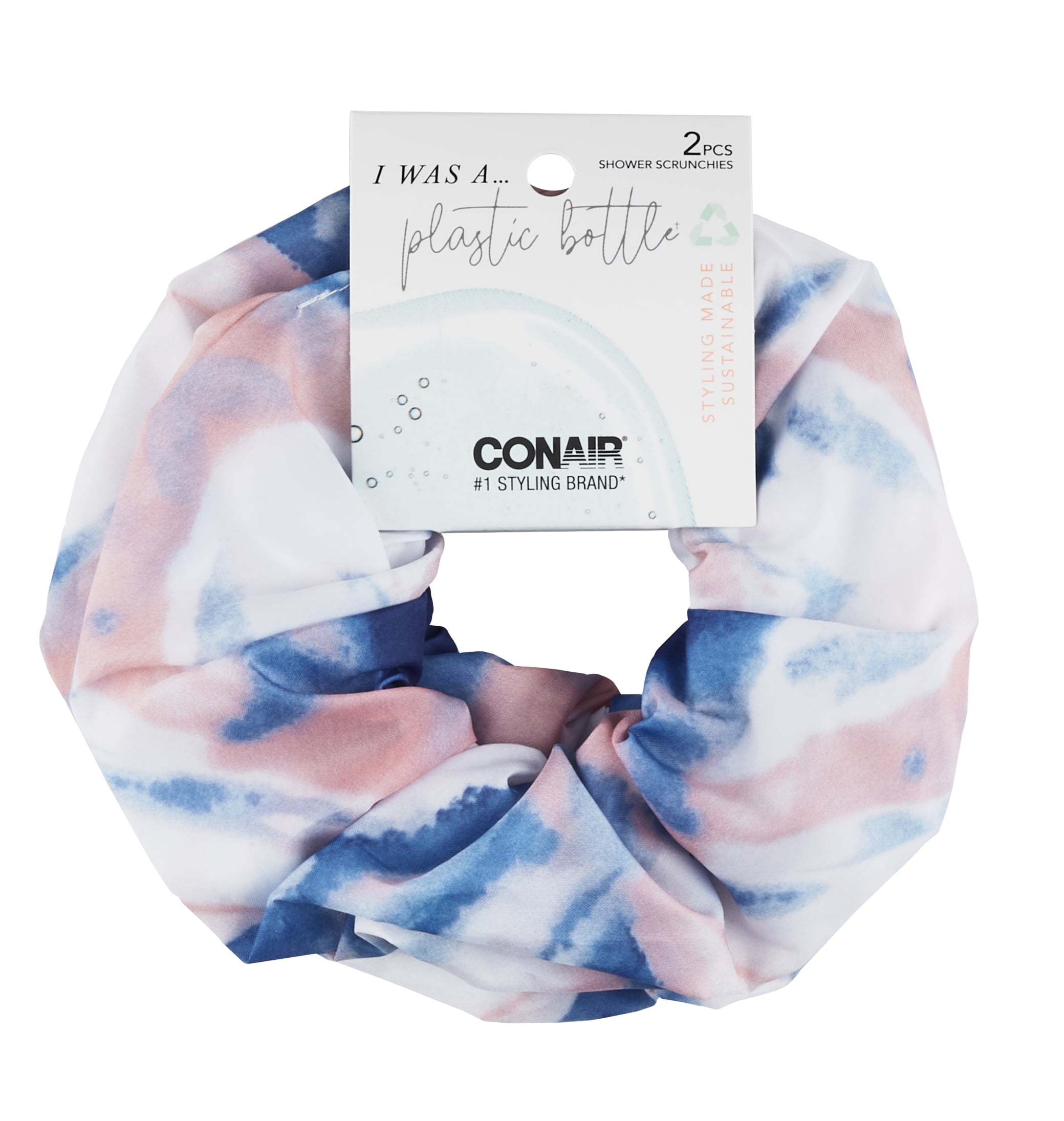 Conair Earth-Friendly Planet Upcycled Shower Scrunchie Hair Ties