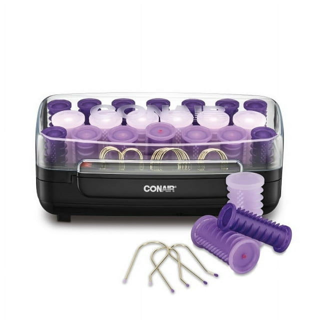 Conair EasyStart Hot Rollers, Create Curls and Waves That Last with 20 Assorted Hot Rollers and 20 Metal Pins, HS11RX