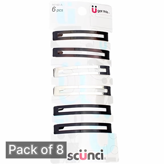 Conair Effortless Beauty Slide Clips, 6 ct (Pack of 8)
