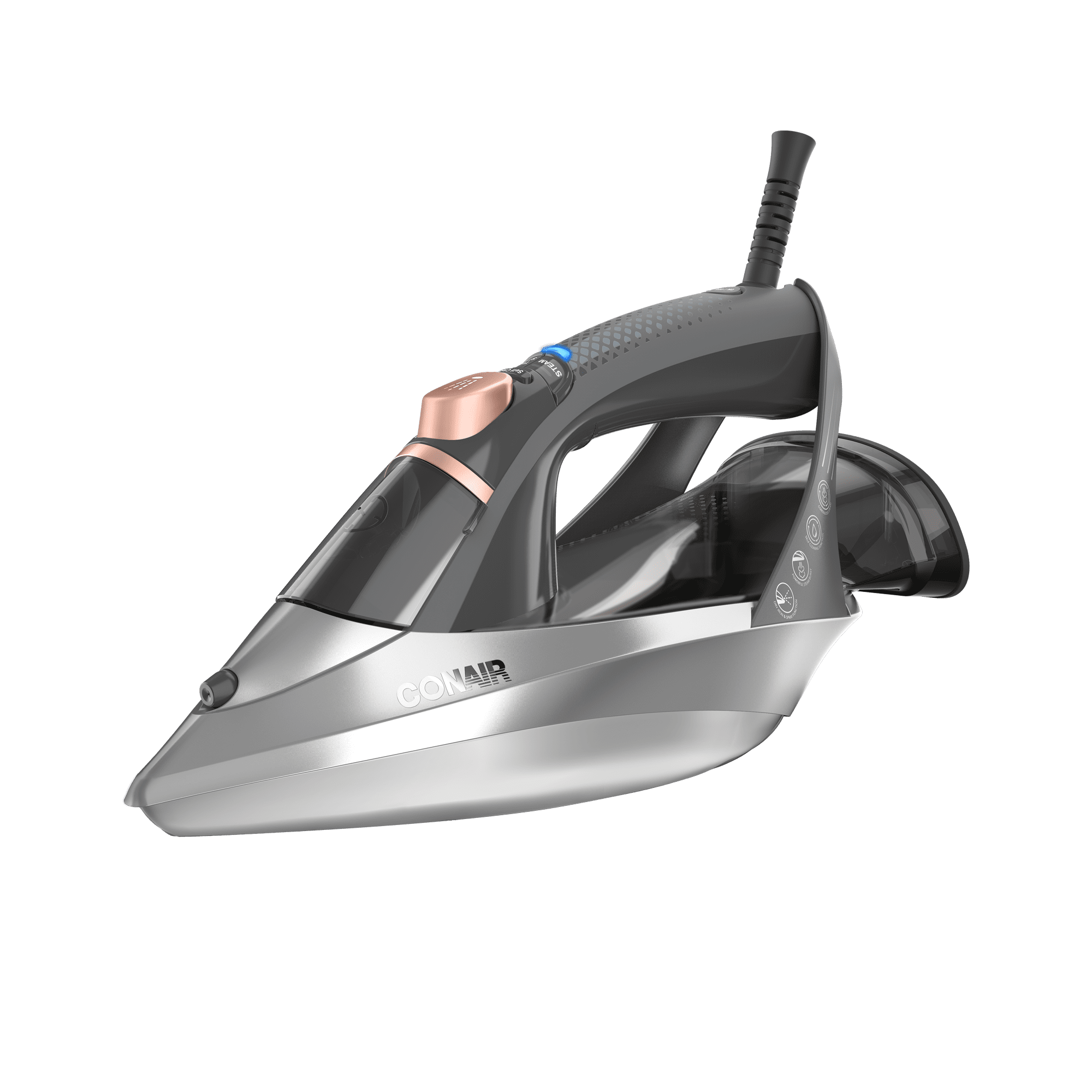 Black&Decker Digital Advantage Black Silver Grey Steam Iron D1690