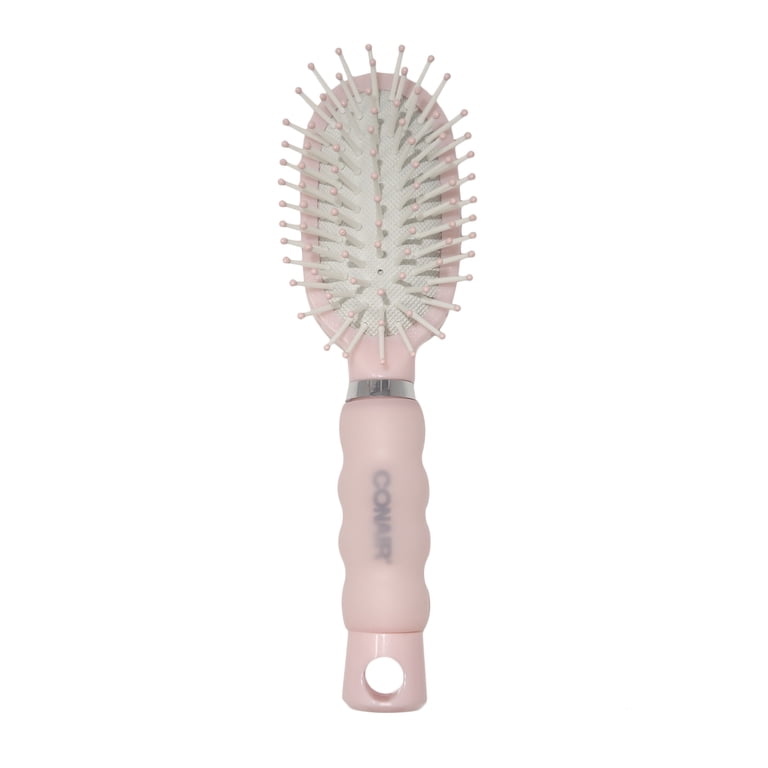 Conair Gel Grips Nylon Bristle Cushion Brush, Compact Mid-Size