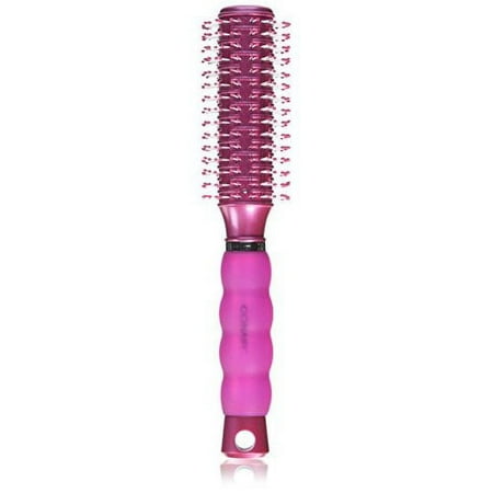 Conair Hair Brush with Nylon Bristle, Gel Grips, Round, Medium, ASSORTED COLORS