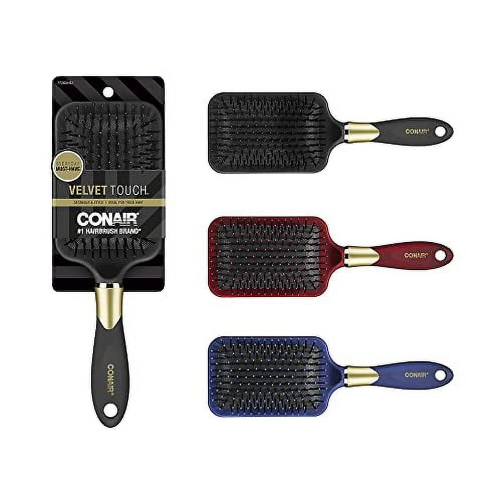 Conair Hairbrush for Thick Hair, Detangler Brush with Nylon Bristles